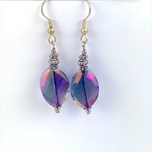 Handcrafted translucent glass earrings